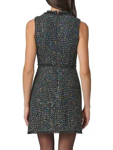 Shoshanna Women's Alicia Tweed Minidress - Jet Multi | Thumbnail 4 Shoshanna Women's Alicia Tweed Minidress - Jet Multi | Thumbnail 4