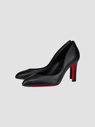 Christian Louboutin Women's Fannylove 85MM Leather Pumps - Black | Thumbnail 2 Christian Louboutin Women's Fannylove 85MM Leather Pumps - Black | Thumbnail 2