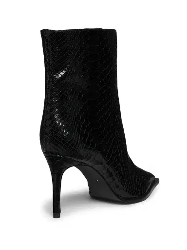 Schutz Women's Mary 8MM Snake-Embossed Leather Boots - Black | Thumbnail 3 Schutz Women's Mary 8MM Snake-Embossed Leather Boots - Black | Thumbnail 3