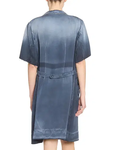 Maison Margiela Women's Industrial Satin Button-Front Knee-Length Dress - Corrosed Blue | Thumbnail 5 Maison Margiela Women's Industrial Satin Button-Front Knee-Length Dress - Corrosed Blue | Thumbnail 5