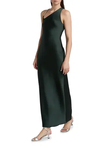 Significant Other Women's Abbey Satin Trapeze Maxi Dress - Emerald | Thumbnail 4 Significant Other Women's Abbey Satin Trapeze Maxi Dress - Emerald | Thumbnail 4
