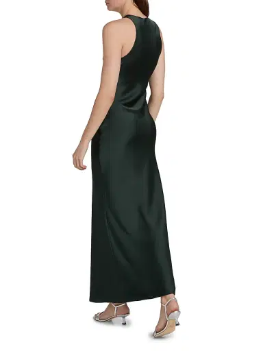 Significant Other Women's Abbey Satin Trapeze Maxi Dress - Emerald | Thumbnail 5 Significant Other Women's Abbey Satin Trapeze Maxi Dress - Emerald | Thumbnail 5