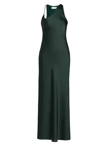 Significant Other Women's Abbey Satin Trapeze Maxi Dress - Emerald | Thumbnail 1 Significant Other Women's Abbey Satin Trapeze Maxi Dress - Emerald | Thumbnail 1