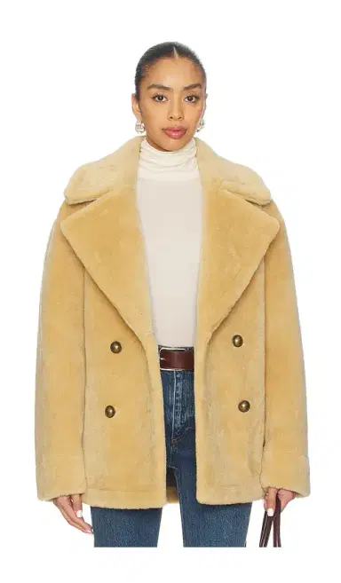 Free People x We The Free Mari Reversible Coat In Tan Cream Combo | Thumbnail 2 Free People x We The Free Mari Reversible Coat In Tan Cream Combo | Thumbnail 2