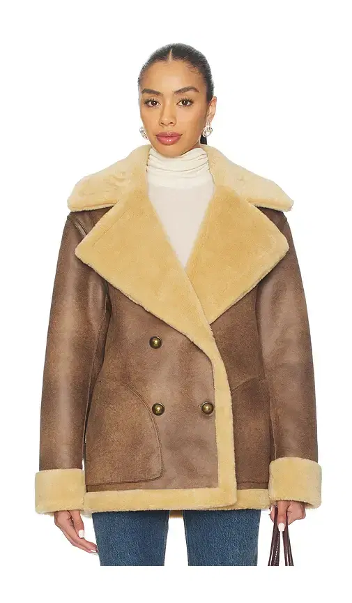 x We The Free Mari Reversible Coat In Tan Cream Combo x We The Free Mari Reversible Coat In Tan Cream Combo
