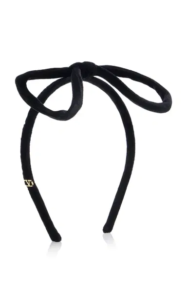 Valentino Garavani Bow-Detailed Velvet Headband | Thumbnail 3 Valentino Garavani Bow-Detailed Velvet Headband | Thumbnail 3