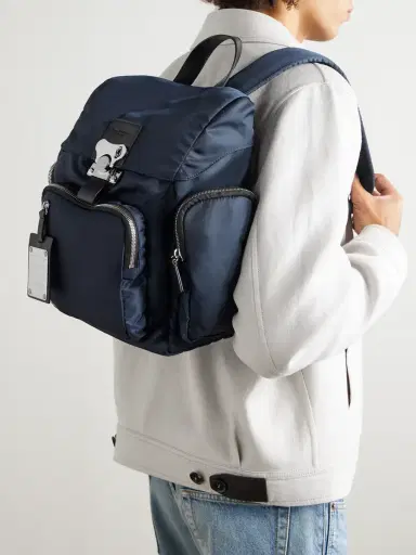 FPM Milano Bank on the Road Butterfly PC Small Leather-Trimmed ECONYL® Backpack - Men | Thumbnail 2 FPM Milano Bank on the Road Butterfly PC Small Leather-Trimmed ECONYL® Backpack - Men | Thumbnail 2