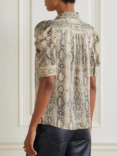 Frame Gillian Snake-print Silk-chiffon Shirt | Thumbnail 4 Frame Gillian Snake-print Silk-chiffon Shirt | Thumbnail 4