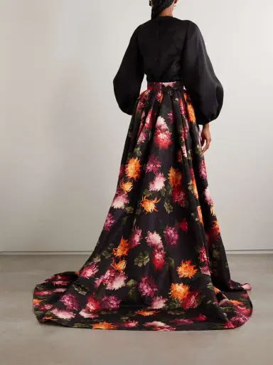 Carolina Herrera Pleated Floral-print Faille Maxi Skirt | Thumbnail 3 Carolina Herrera Pleated Floral-print Faille Maxi Skirt | Thumbnail 3