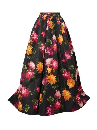 Carolina Herrera Pleated Floral-print Faille Maxi Skirt | Thumbnail 1 Carolina Herrera Pleated Floral-print Faille Maxi Skirt | Thumbnail 1
