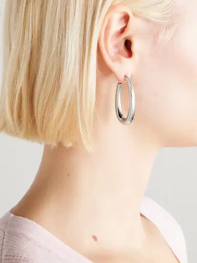 Gabriela Hearst Sterling Silver Hoop Earrings | Thumbnail 2 Gabriela Hearst Sterling Silver Hoop Earrings | Thumbnail 2