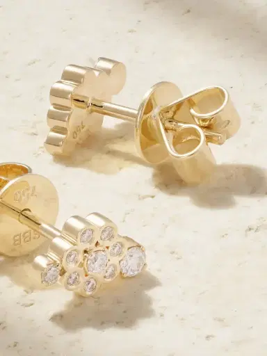 Sophie Bille Brahe Fleur Bisou 18-karat Recycled Gold Diamond Earrings | Thumbnail 3 Sophie Bille Brahe Fleur Bisou 18-karat Recycled Gold Diamond Earrings | Thumbnail 3