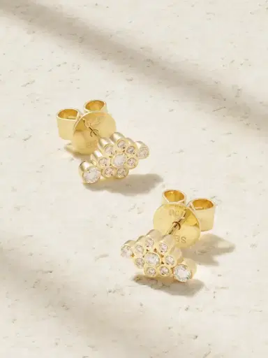 Sophie Bille Brahe Fleur Bisou 18-karat Recycled Gold Diamond Earrings | Thumbnail 1 Sophie Bille Brahe Fleur Bisou 18-karat Recycled Gold Diamond Earrings | Thumbnail 1
