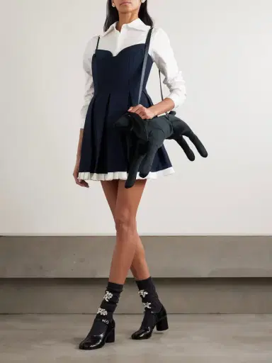 SHUSHU/TONG Layered Pleated Twill Dress | Thumbnail 2 SHUSHU/TONG Layered Pleated Twill Dress | Thumbnail 2