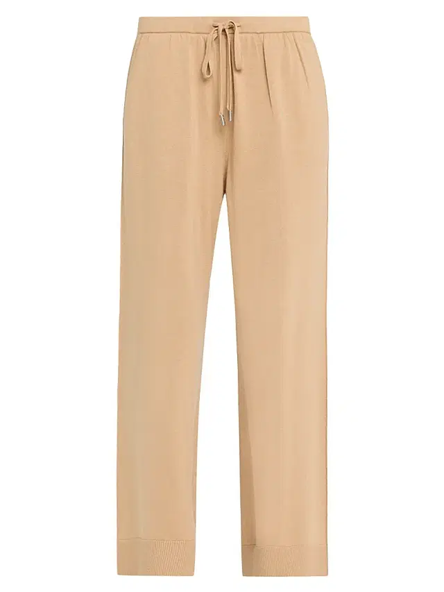 Women's Travel Cotton-Cashmere Drawstring Pants - Light Camel Women's Travel Cotton-Cashmere Drawstring Pants - Light Camel