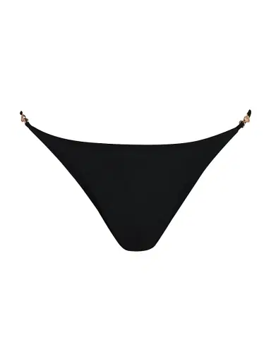 L'AGENCE Women's Solids Violet String Bikini Bottom - Black | Thumbnail 1 L'AGENCE Women's Solids Violet String Bikini Bottom - Black | Thumbnail 1
