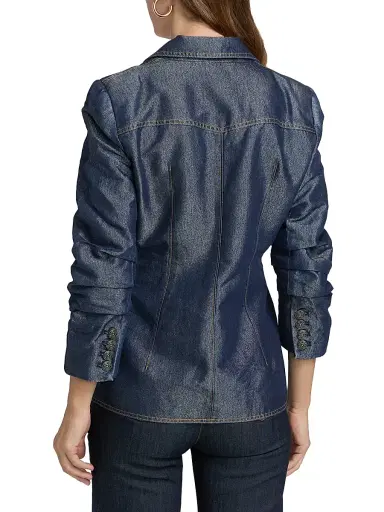 Cinq à Sept Women's Louisa Shimmer Denim Jacket - Minuit | Thumbnail 5 Cinq à Sept Women's Louisa Shimmer Denim Jacket - Minuit | Thumbnail 5