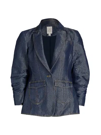 Cinq à Sept Women's Louisa Shimmer Denim Jacket - Minuit | Thumbnail 1 Cinq à Sept Women's Louisa Shimmer Denim Jacket - Minuit | Thumbnail 1