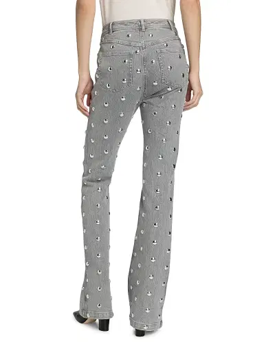 Cinq à Sept Women's Samantha Studded Boot-Cut Jeans | Thumbnail 5 Cinq à Sept Women's Samantha Studded Boot-Cut Jeans | Thumbnail 5