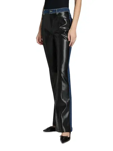 Cinq à Sept Women's Joan Faux-Leather Panel Jeans | Thumbnail 4 Cinq à Sept Women's Joan Faux-Leather Panel Jeans | Thumbnail 4
