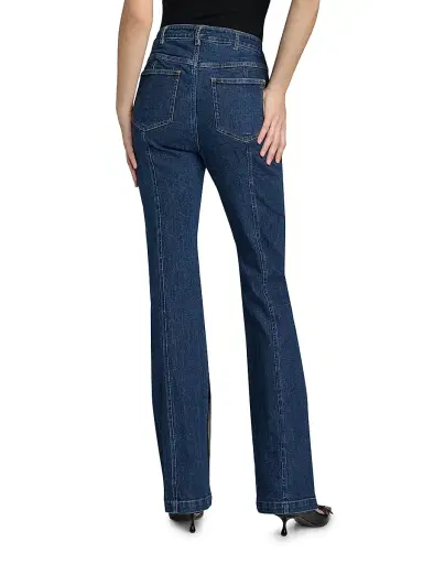 Cinq à Sept Women's Joan Faux-Leather Panel Jeans | Thumbnail 5 Cinq à Sept Women's Joan Faux-Leather Panel Jeans | Thumbnail 5