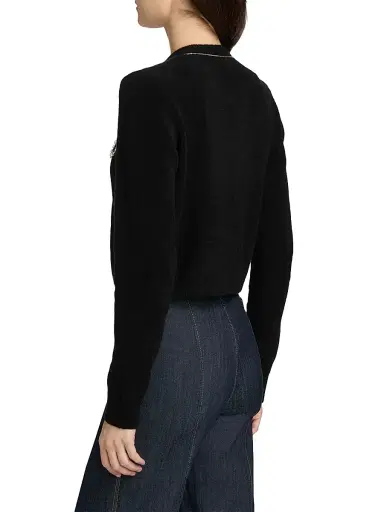 Cinq à Sept Women's Allura Crystal Brooch-Embellished Bouclé Cardigan | Thumbnail 5 Cinq à Sept Women's Allura Crystal Brooch-Embellished Bouclé Cardigan | Thumbnail 5