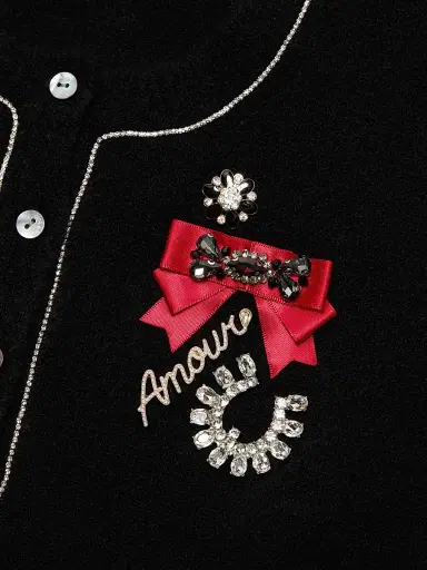 Cinq à Sept Women's Allura Crystal Brooch-Embellished Bouclé Cardigan | Thumbnail 7 Cinq à Sept Women's Allura Crystal Brooch-Embellished Bouclé Cardigan | Thumbnail 7