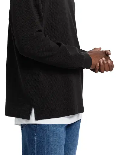 Frame Men's Waffle-Textured Crewneck T-Shirt | Thumbnail 6 Frame Men's Waffle-Textured Crewneck T-Shirt | Thumbnail 6