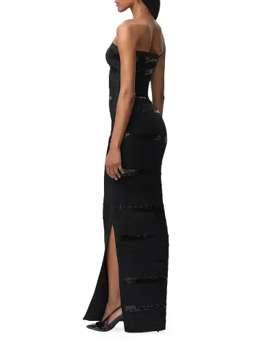 Hervé Léger Women's The Chiara Sequined Body-Con Gown - Black | Thumbnail 6 Hervé Léger Women's The Chiara Sequined Body-Con Gown - Black | Thumbnail 6