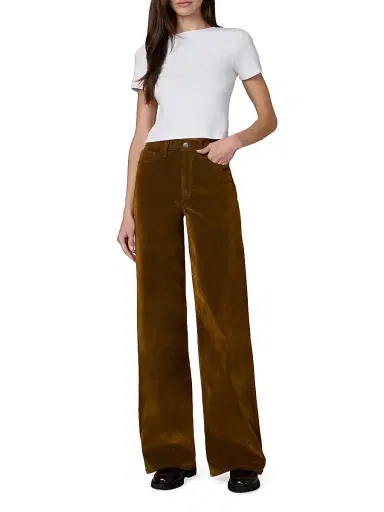 Joe's Jeans Women's The Mia Stretch Flocked Wide-Leg Jeans - Bronze Brown | Thumbnail 2 Joe's Jeans Women's The Mia Stretch Flocked Wide-Leg Jeans - Bronze Brown | Thumbnail 2