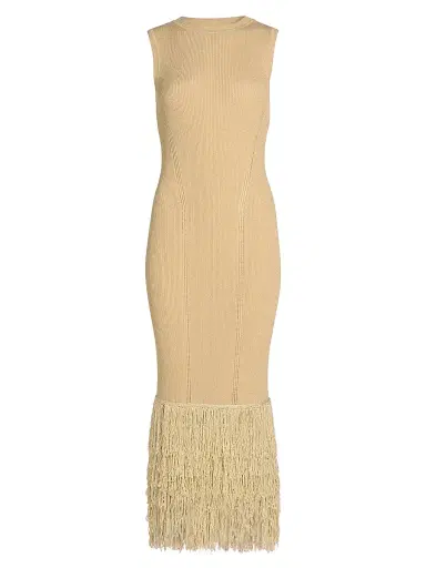 Milly Women's Raz Metallic Fringed Midi-Dress - Gold | Thumbnail 1 Milly Women's Raz Metallic Fringed Midi-Dress - Gold | Thumbnail 1