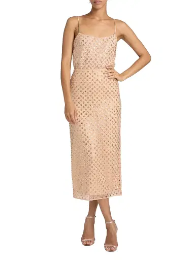 Milly Women's Rylan Sequined-Beaded Tank - Tan | Thumbnail 2 Milly Women's Rylan Sequined-Beaded Tank - Tan | Thumbnail 2