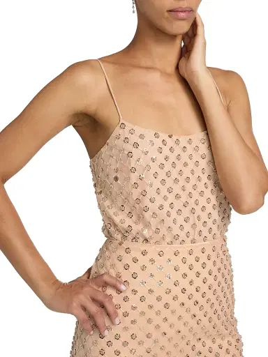 Milly Women's Rylan Sequined-Beaded Tank - Tan | Thumbnail 6 Milly Women's Rylan Sequined-Beaded Tank - Tan | Thumbnail 6