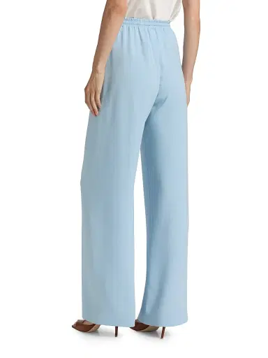 Oscar de la Renta Women's Silk Georgette Wide-Leg Drawstring Pants | Thumbnail 5 Oscar de la Renta Women's Silk Georgette Wide-Leg Drawstring Pants | Thumbnail 5