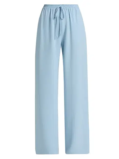 Oscar de la Renta Women's Silk Georgette Wide-Leg Drawstring Pants | Thumbnail 1 Oscar de la Renta Women's Silk Georgette Wide-Leg Drawstring Pants | Thumbnail 1