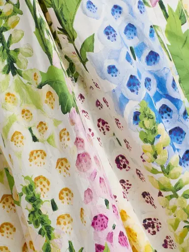 Oscar de la Renta Women's Foxgloves-Print Stretch-Cotton Poplin Maxi Dress - White Multi | Thumbnail 7 Oscar de la Renta Women's Foxgloves-Print Stretch-Cotton Poplin Maxi Dress - White Multi | Thumbnail 7