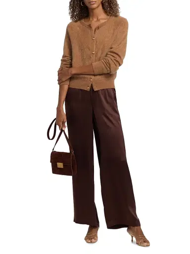 Cami NYC Women's Dorian Cashmere Crewneck Cardigan - Caramel | Thumbnail 2 Cami NYC Women's Dorian Cashmere Crewneck Cardigan - Caramel | Thumbnail 2