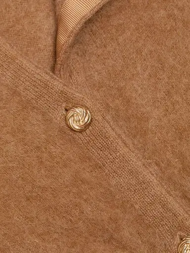 Cami NYC Women's Dorian Cashmere Crewneck Cardigan - Caramel | Thumbnail 7 Cami NYC Women's Dorian Cashmere Crewneck Cardigan - Caramel | Thumbnail 7