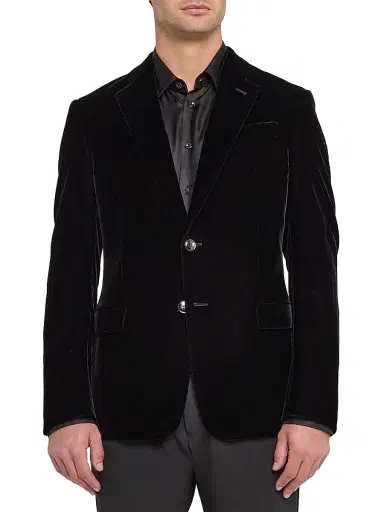 Giorgio Armani Men's Velvet Single-Breasted Dinner Jacket - Black - Size 42 | Thumbnail 3 Giorgio Armani Men's Velvet Single-Breasted Dinner Jacket - Black - Size 42 | Thumbnail 3