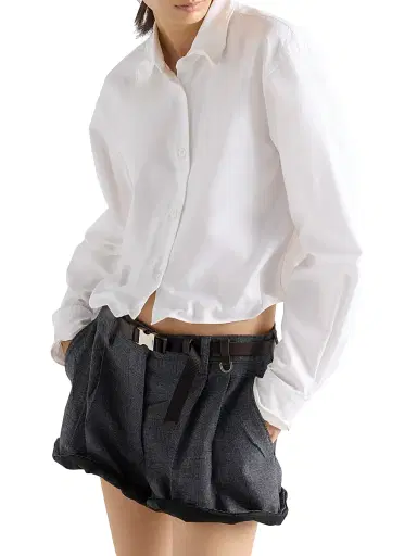 Prada Women's Shapeable Cotton Shirt - White - Size 12 | Thumbnail 3 Prada Women's Shapeable Cotton Shirt - White - Size 12 | Thumbnail 3