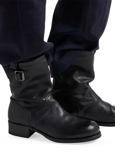 Prada Men's Leather Mid-Calf Boots - Black - Size 5 | Thumbnail 5 Prada Men's Leather Mid-Calf Boots - Black - Size 5 | Thumbnail 5