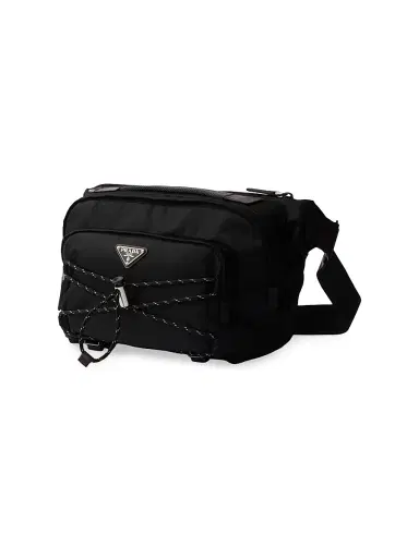 Prada Men's Re-Nylon and Leather Shoulder Bag - Black | Thumbnail 2 Prada Men's Re-Nylon and Leather Shoulder Bag - Black | Thumbnail 2