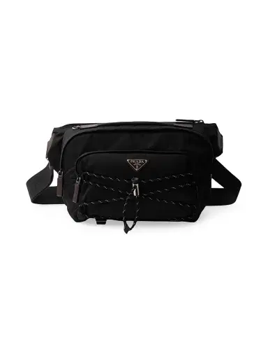 Prada Men's Re-Nylon and Leather Shoulder Bag - Black | Thumbnail 1 Prada Men's Re-Nylon and Leather Shoulder Bag - Black | Thumbnail 1