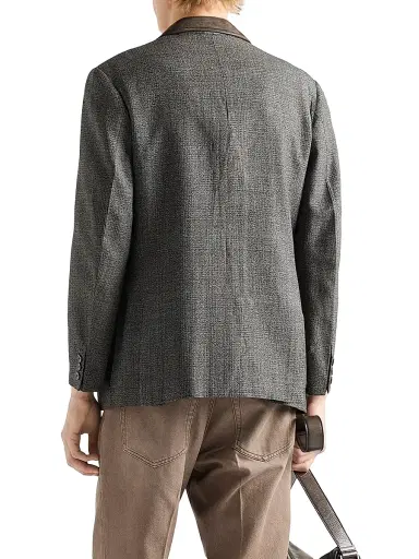Prada Men's Single-Breasted Wool Jacket - Grey | Thumbnail 3 Prada Men's Single-Breasted Wool Jacket - Grey | Thumbnail 3