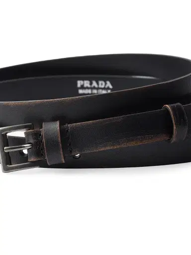 Prada Men's Leather Belt | Thumbnail 3 Prada Men's Leather Belt | Thumbnail 3