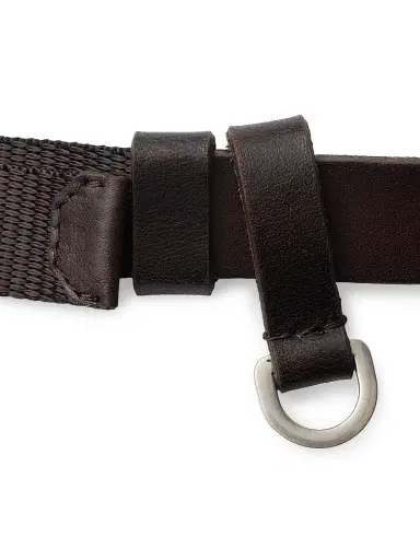 Prada Men's Leather and Woven Nylon Tape Belt - Brown | Thumbnail 3 Prada Men's Leather and Woven Nylon Tape Belt - Brown | Thumbnail 3