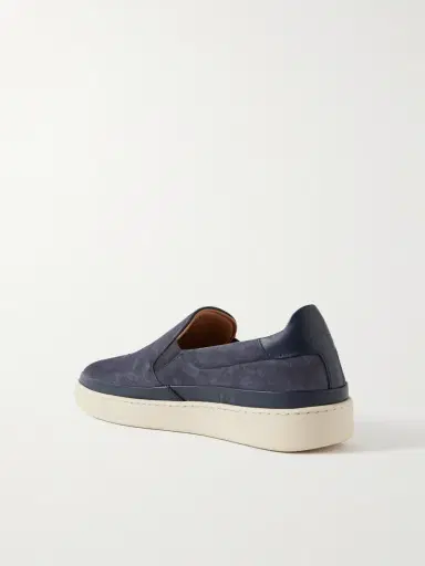 Mulo Leather-Trimmed Suede Slip-On Sneakers - Men | Thumbnail 4 Mulo Leather-Trimmed Suede Slip-On Sneakers - Men | Thumbnail 4