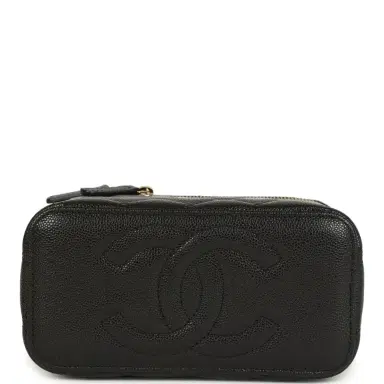 Chanel Chanel Small Classic Vanity Case Black Shiny Caviar Light Gold Hardware | Thumbnail 6 Chanel Chanel Small Classic Vanity Case Black Shiny Caviar Light Gold Hardware | Thumbnail 6