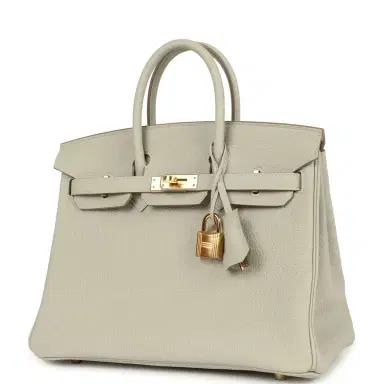 HERMÈS Hermes Birkin 25 Gris Perle Togo Gold Hardware | Thumbnail 5 HERMÈS Hermes Birkin 25 Gris Perle Togo Gold Hardware | Thumbnail 5
