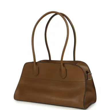 The Row The Row Margaux Shoulder 12 Muschio Saddle Silver Hardware | Thumbnail 5 The Row The Row Margaux Shoulder 12 Muschio Saddle Silver Hardware | Thumbnail 5
